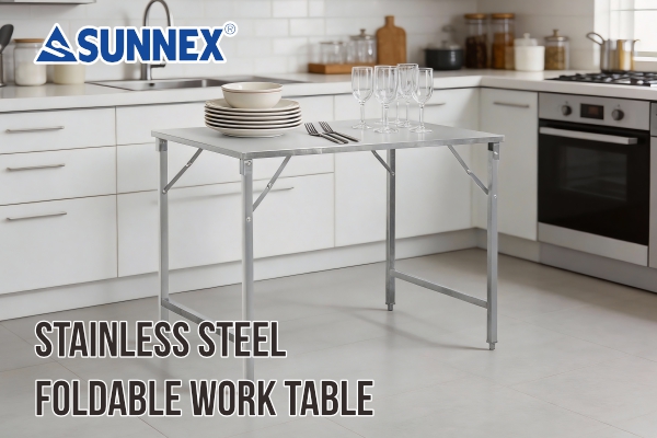 एसएस फोल्डेबल वर्क टेबल