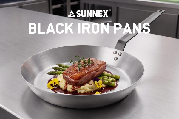 SUNNEX हॉट नॉन-स्टिक एल्युमीनियम फ्राइपैन और ब्लैक आयरन पैन